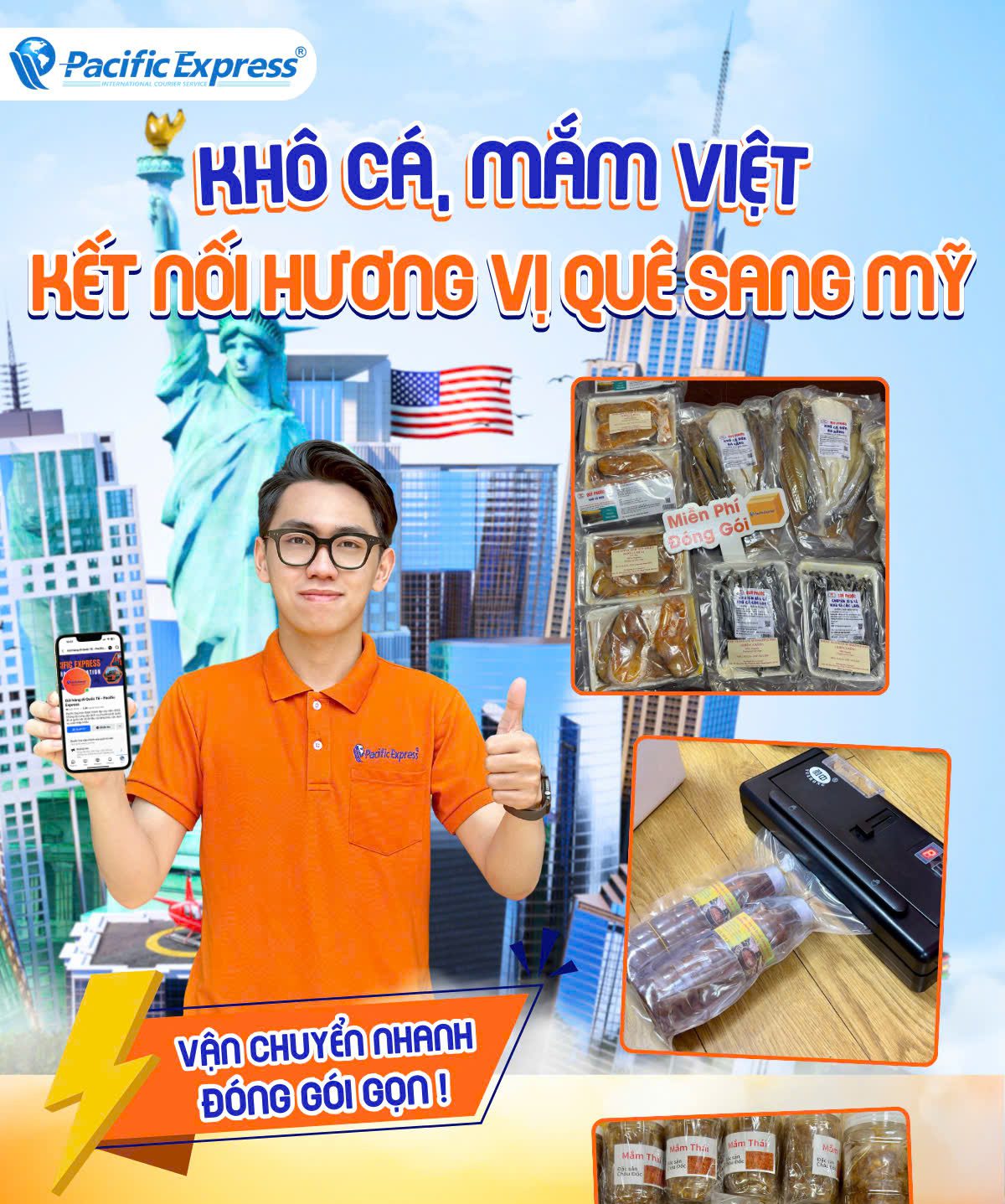 Pacific Express - Gửi khô cá mắm Việt đi nước ngoài
