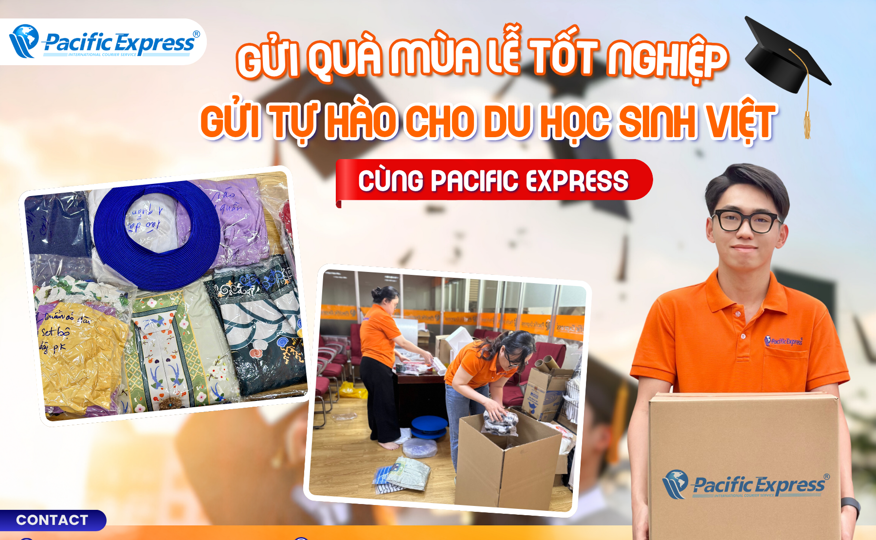 Pacific Express - gửi quà mùa lễ tốt nghiệp cho du học sinh